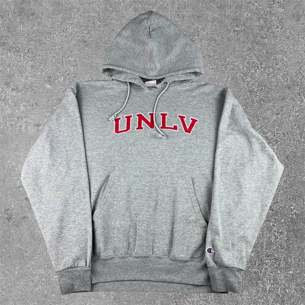 Champion‎ UNLV Rebels Hoodie Mens Large Gray Pullover Sweatshirt NCAA Athletic